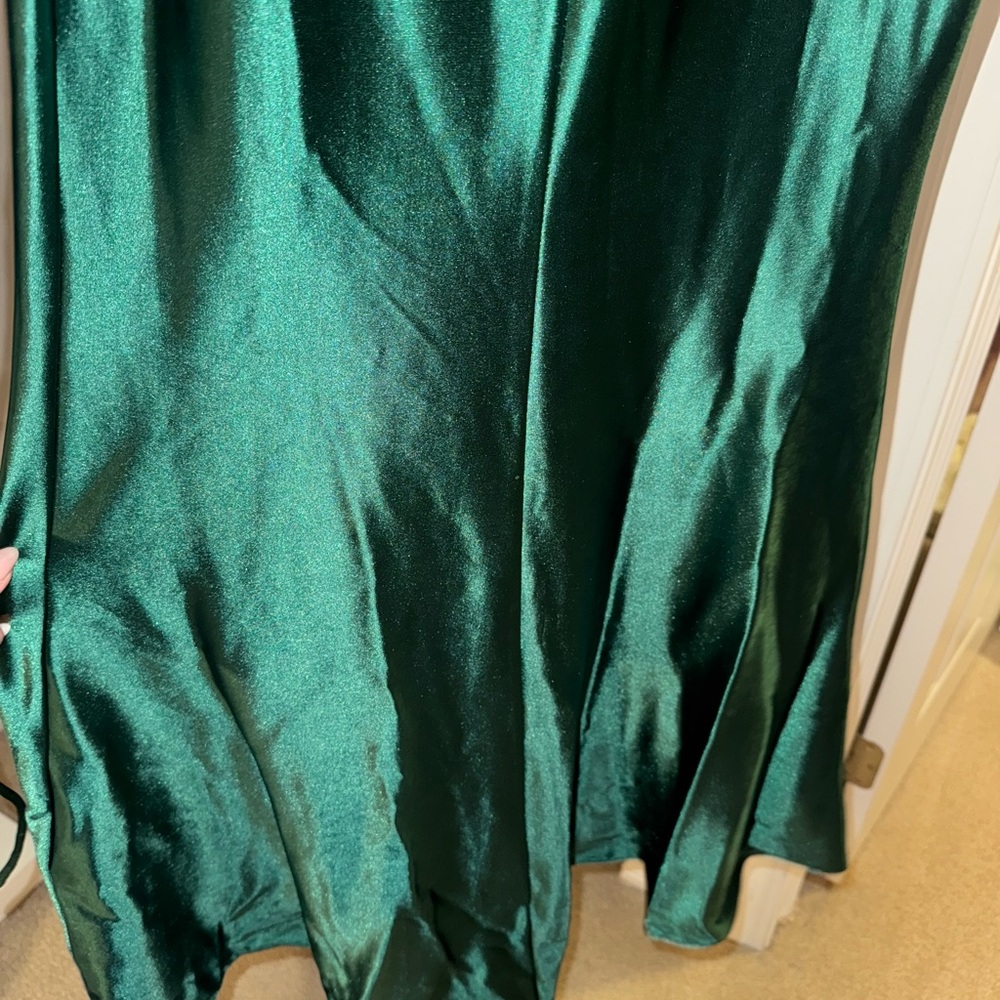 Alamour The Label Green Slit Maxi Dress - Picture 6 of 13